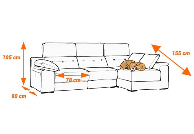 Medidas Sofá Modelo Infinitum